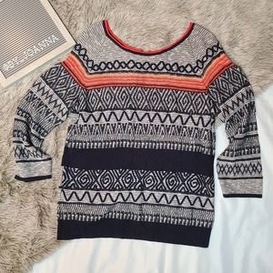 *NIC & ZOE* Boat Neck Zipper Back Top